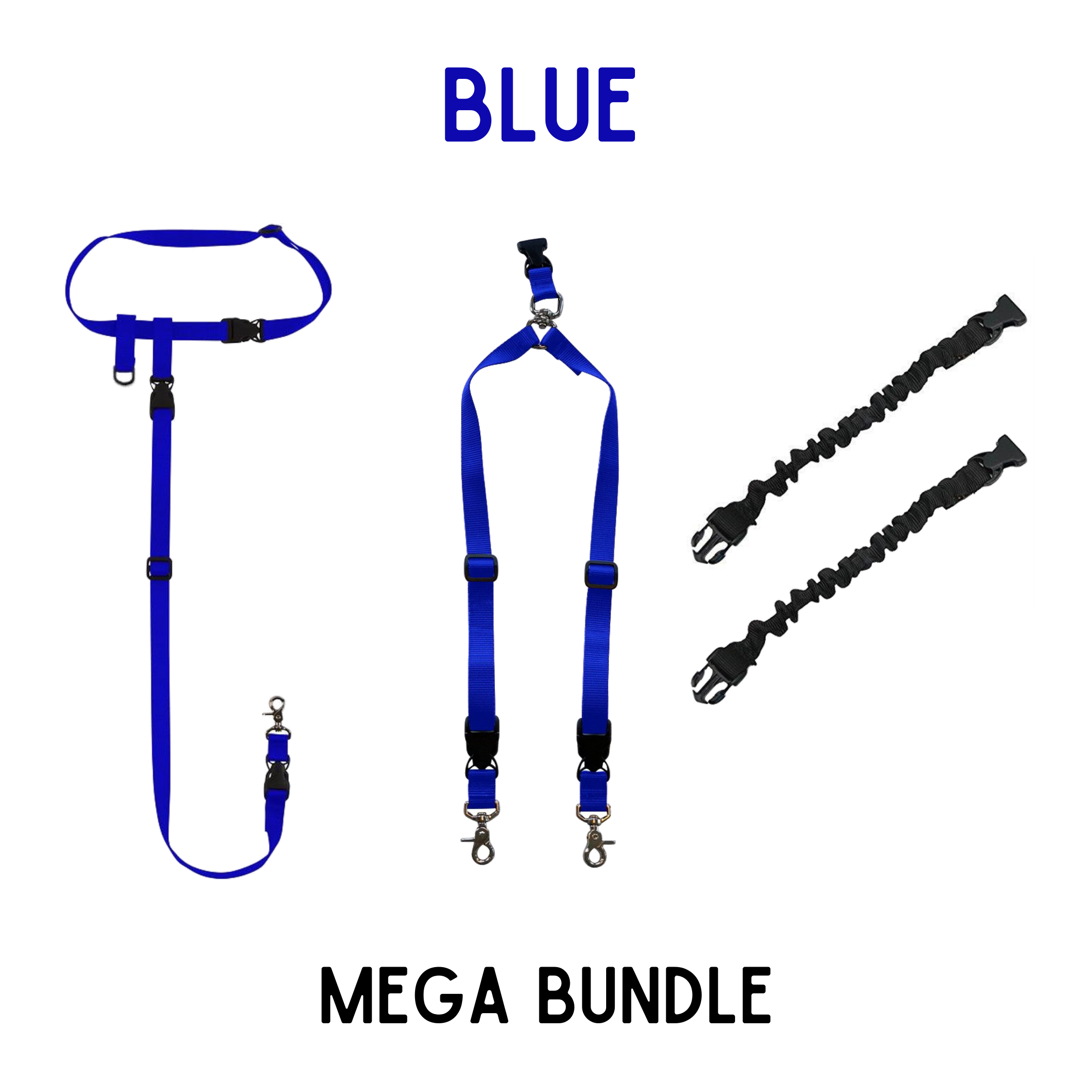 BUNDLE - Regular Dog Leash, Double Buddy + 2x Lunge Busters