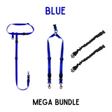 BUNDLE - Regular Dog Leash, Double Buddy + 2x Lunge Busters
