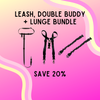 BUNDLE - Regular Dog Leash, Double Buddy + 2x Lunge Busters