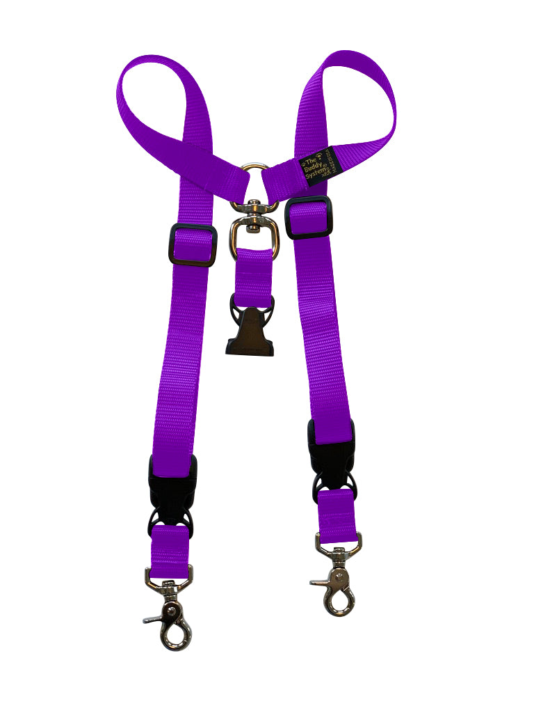 The Buddy System Double Buddy - Hands Free Dog Leash Accessories, Fits All Our Dog Leashes, Versatile Leash System for Runners, Joggers and Dog Owners, Made in USA - Regular Dog System