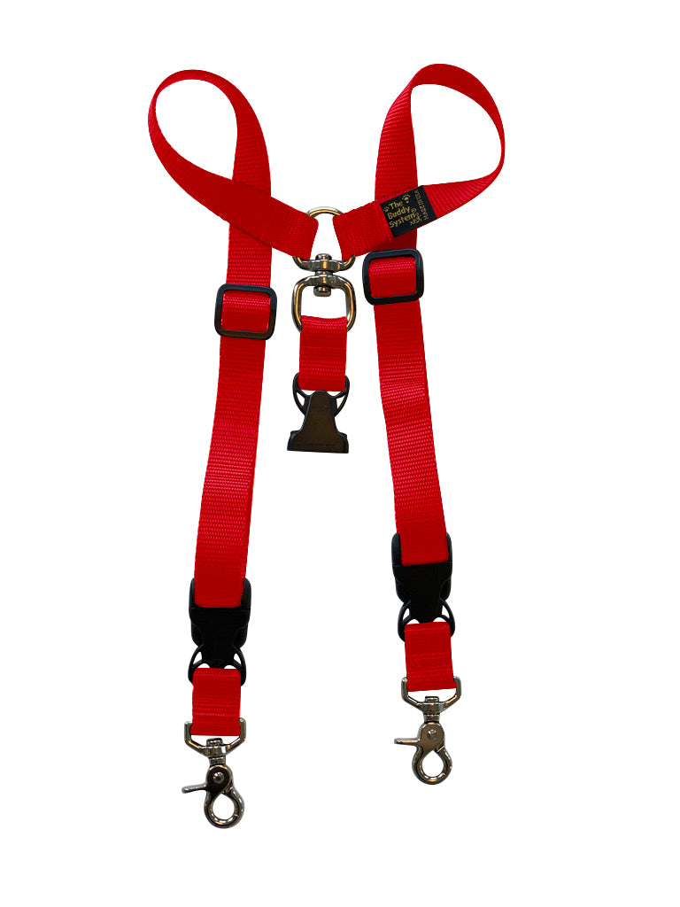 The Buddy System Double Buddy - Hands Free Dog Leash Accessories, Fits All Our Dog Leashes, Versatile Leash System for Runners, Joggers and Dog Owners, Made in USA - Regular Dog System